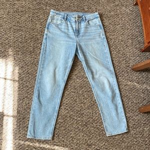 COPY - women’s american eagle light wash strigid mom jeans size 8 regular